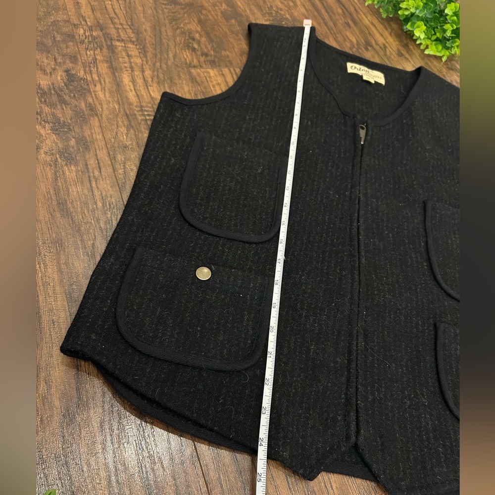 MENS Orton Brothers Clothing Co. Wool Utility Vest - Medium - Charcoal Stripe - Picture 8 of 12